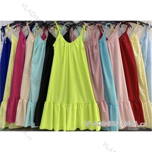 Women's cotton dresses on straps women (S / M ONE SIZE) ITALIAN FASHION IMWG222061