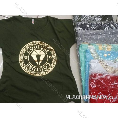 Tričko krátký rukáv dámské (M-XL) TURECKÁ MÓDA TMWG22GYA0170