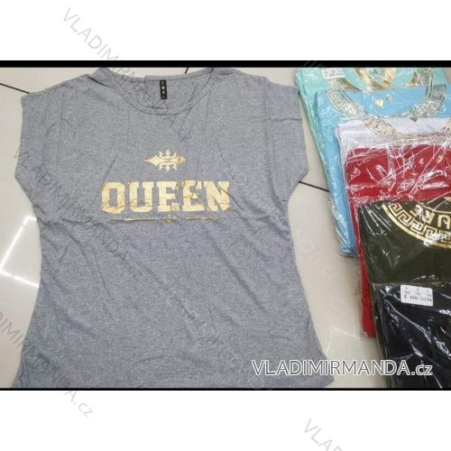 Tričko krátký rukáv dámské (M-XL) TURECKÁ MÓDA TMWG22GYA0170