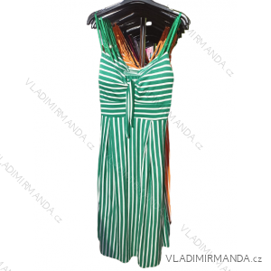 Šaty bavlněné na ramínka dámské (S/M ONE SIZE) ITALSKÁ MÓDA IMH22164
