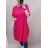 Shirt 3/4 sleeve ladies strip (4XL/5XL ONE SIZE) ITALSKÁ MÓDA IM422026 2XL/3XL black