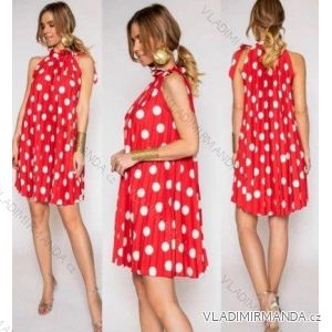 Šaty letní šifon bez rukávu květované dámské (S/M ONE SIZE) ITALSKÁ MÓDA IMWG222060