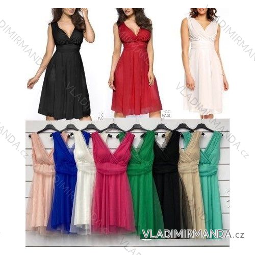 Šaty letní šifon bez rukávu květované dámské (S/M ONE SIZE) ITALSKÁ MÓDA IMWG222060