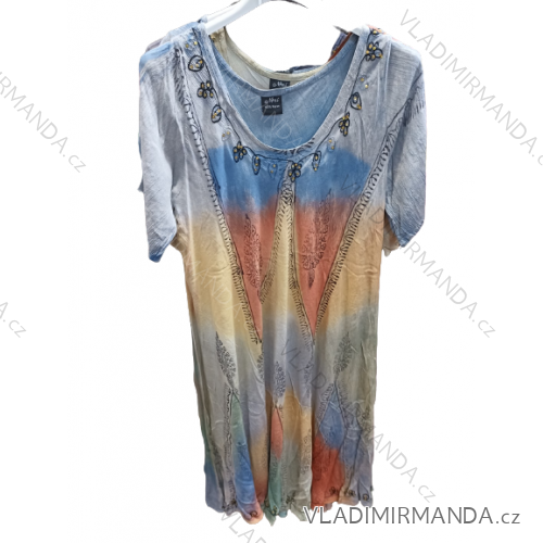 Šaty letní krátký rukáv dámské květ (uni s/l) ITALSKá MóDA IMB20095