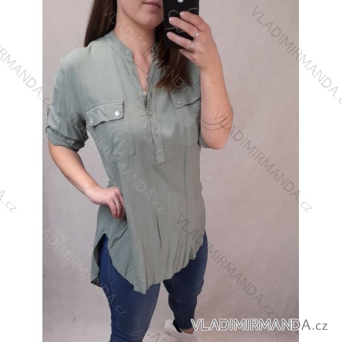 Tunic Shirt 3/4 Long Sleeve Ladies (uni M / L) ITALIAN FASHION IM419769 <p>khaki</p> L / XL