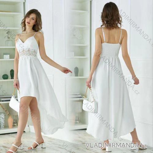 Women's long summer dress straps (S / M ONE SIZE) ITALIAN FASHION IMM22654