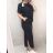 Women's Long Sleeved Short Sleeve Dress Plus Size (M / L / XL / 2XL ONE SIZE) ITALIAN FASHION IMD22489 XL/2XL black