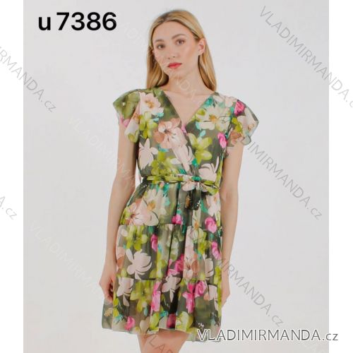 Elegant short-sleeved women's dress (uni s-m) ITALIAN FASHION IMM225969