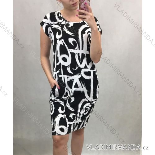 Women's summer oversized dresses (40-48) POLISH MODA PMG22ALEX