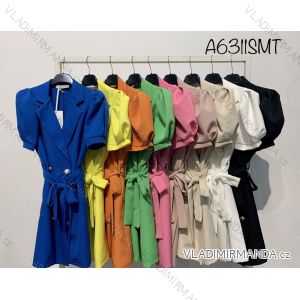 Šaty letní krátký rukáv dámské (S/M/L ONE SIZE) ITALSKÁ MÓDA IMWB22A6311