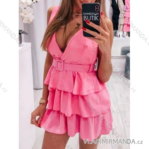 Women's Sleeveless Summer Dress (S / M ONE SIZE) ITALIAN FASHION IMWE222155