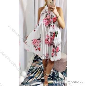 Women's Pleated Sleeveless Chiffon Summer Dress (S / M / L ONE SIZE) ITALIAN FASHION IMWY222168