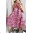 Women's Pleated Sleeveless Chiffon Summer Dress (S / M / L ONE SIZE) ITALIAN FASHION IMWY222168