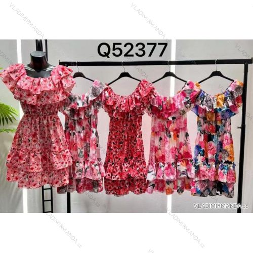 Elegant short-sleeved women's dress (uni s-m) ITALIAN FASHION IMM225969