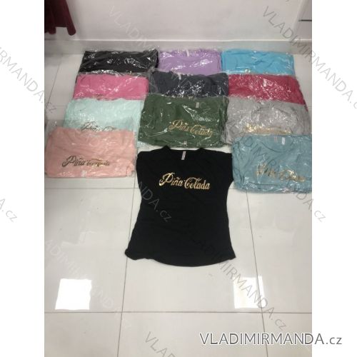 Tričko krátký rukáv dámské (M-XL) TURECKÁ MÓDA TMWG22GYA0170