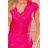 316-8 Lace dress with neckline - raspberry color