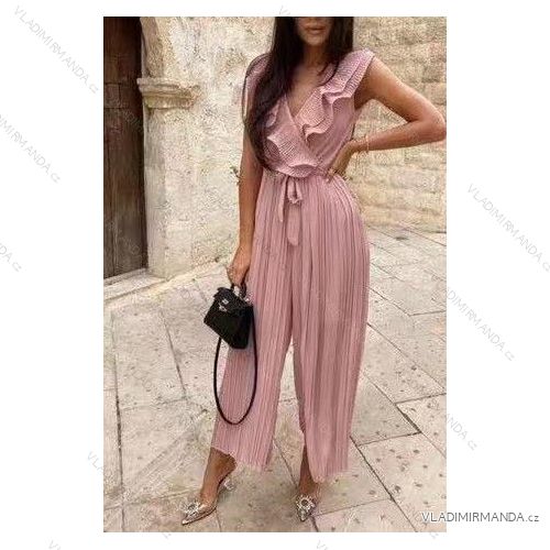 Women's Long Summer Short Sleeve Overall (S / M / L ONE SIZE) ITALIAN FASHION IMWY22039