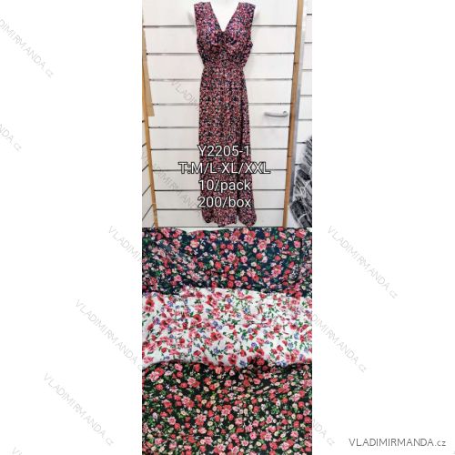 Šaty dlouhé letní bez rukávu dámské (M/L-XL/2XL) HKW22T312