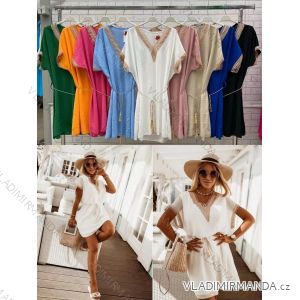 Women's Short Sleeve Summer Dress (S / M ONE SIZE) ITALIAN FASHION IMWOP22OP0331