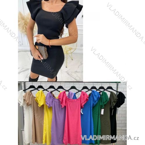 Women's Short Sleeve Summer Dress (S / M ONE SIZE) ITALIAN FASHION IMWOP22OP0331
