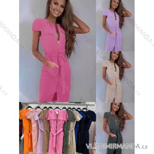 Overal dlouhý letní krátký rukáv dámský (S/M ONE SIZE) ITALSKÁ MÓDA IMWOP22OP0309