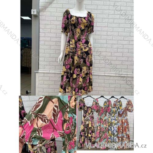 Women's Short Sleeve Summer Dress (S / M ONE SIZE) ITALIAN FASHION IMWOP22OP0331
