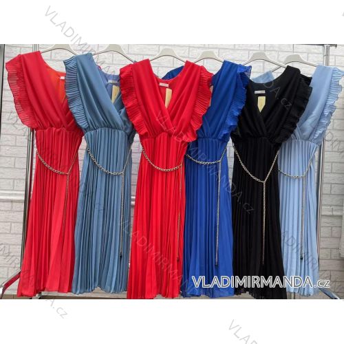 Šaty letní bez rukávu dámské (S/M ONE SIZE) ITALSKÁ MÓDA IMWOP22OP0324