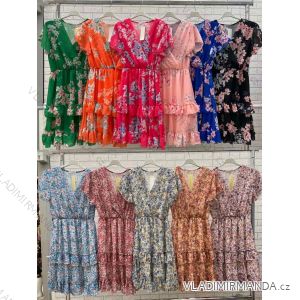 Women's Short Sleeve Summer Dress (S / M ONE SIZE) ITALIAN FASHION IMWOP22OP0331