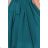 350-6 ALIZEE - chiffon dress with a binding - sea ​​color