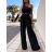 Set of long sweatpants and long sleeve sweatshirt for women (UNI S / L) TURKISH FASHION IMK20148 black M / L