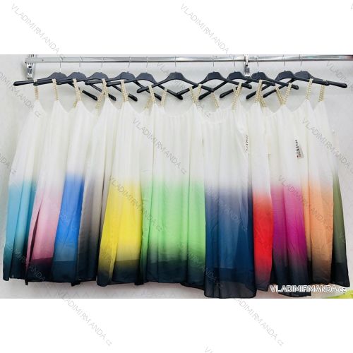 Women's chiffon summer dress on straps (S / M ONE SIZE) ITALIAN FASHION IMWD221614