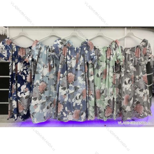 Šaty letní carmen dámské nadrozměr (XL/2XL ONE SIZE) ITALSKÁ MÓDA IMWB222511