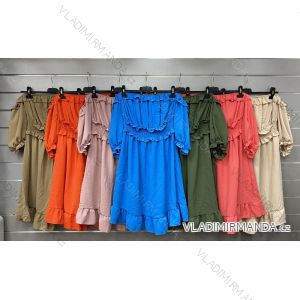 Šaty letní carmen dámské (S/M ONE SIZE) ITALSKÁ MÓDA IMWG222524