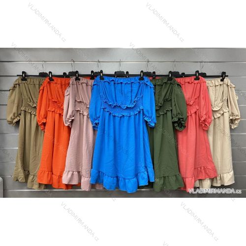 Šaty letní carmen dámské (S/M ONE SIZE) ITALSKÁ MÓDA IMWG222524