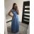 Women's long satin dress with variable binding summer (S / M / L ONE SIZE) ITALIAN FASHION IMM2250677