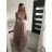 Women's long satin dress with variable binding summer (S / M / L ONE SIZE) ITALIAN FASHION IMM2250677