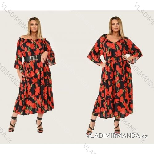 Women's short sleeve dress oversized (L-3XL) POLISH FASHION PMF20013