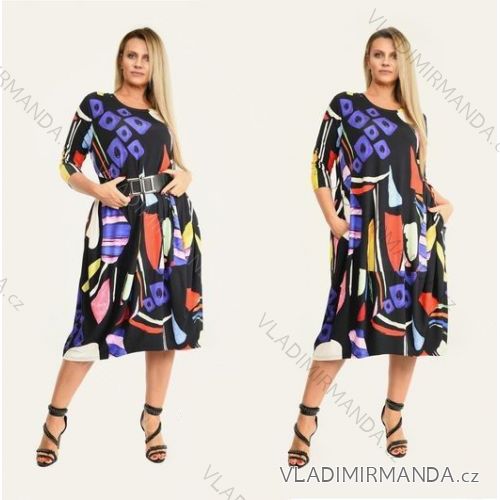 Women's short sleeve dress oversized (L-3XL) POLISH FASHION PMF20013