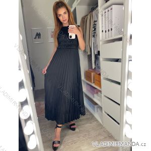 Summer Sleeveless Summer Dress Satin Flip-Flops Women (S / M ONE SIZE) ITALIAN FASHION IMM211259
