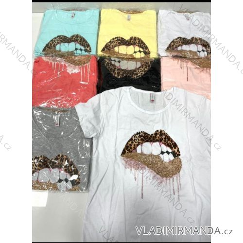 Tričko krátký rukáv dámské (M-XL) TURECKÁ MÓDA TMWG22GYA0170