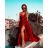 Women's long summer satin strapless dress (S/M ONE SIZE) ITALIAN FASHION IMM22360 white