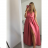 Women's long summer satin strapless dress (S/M ONE SIZE) ITALIAN FASHION IMM22360 white