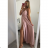 Women's long summer satin strapless dress (S/M ONE SIZE) ITALIAN FASHION IMM22360 white