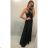 Women's long summer satin strapless dress (S/M ONE SIZE) ITALIAN FASHION IMM22360 white