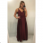 Women's long summer satin strapless dress (S/M ONE SIZE) ITALIAN FASHION IMM22360 white