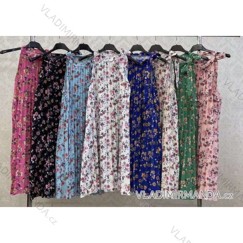 Women's Sleeveless Summer Dress (S / M ONE SIZE) ITALIAN FASHION IMWK222606