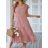 Summer Midi Short Sleeve Summer Dress (S / M / L ONE SIZE) ITALIAN FASHION IMWA222563