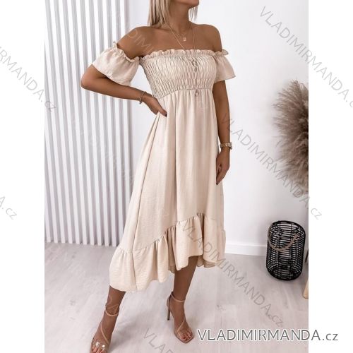 Women's long summer dress carmen (S / M ONE SIZE) ITALIAN FASHION IMWD222612