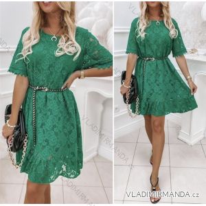 Women's Lace Short Sleeve Dress (S / M ONE SIZE) ITALIAN FASHION IMWD222613
