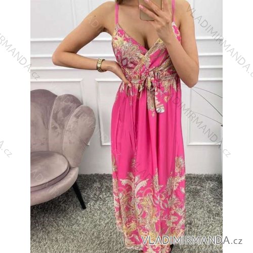 Women's long chiffon summer dress (S / M ONE SIZE) ITALIAN FASHION IMWB222509